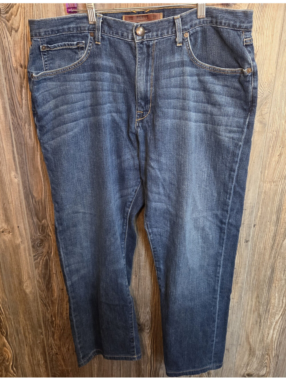 Agave Denim Blue Jeans Men Size 40 (39x29) Waterman Relaxed Straight Made in USA